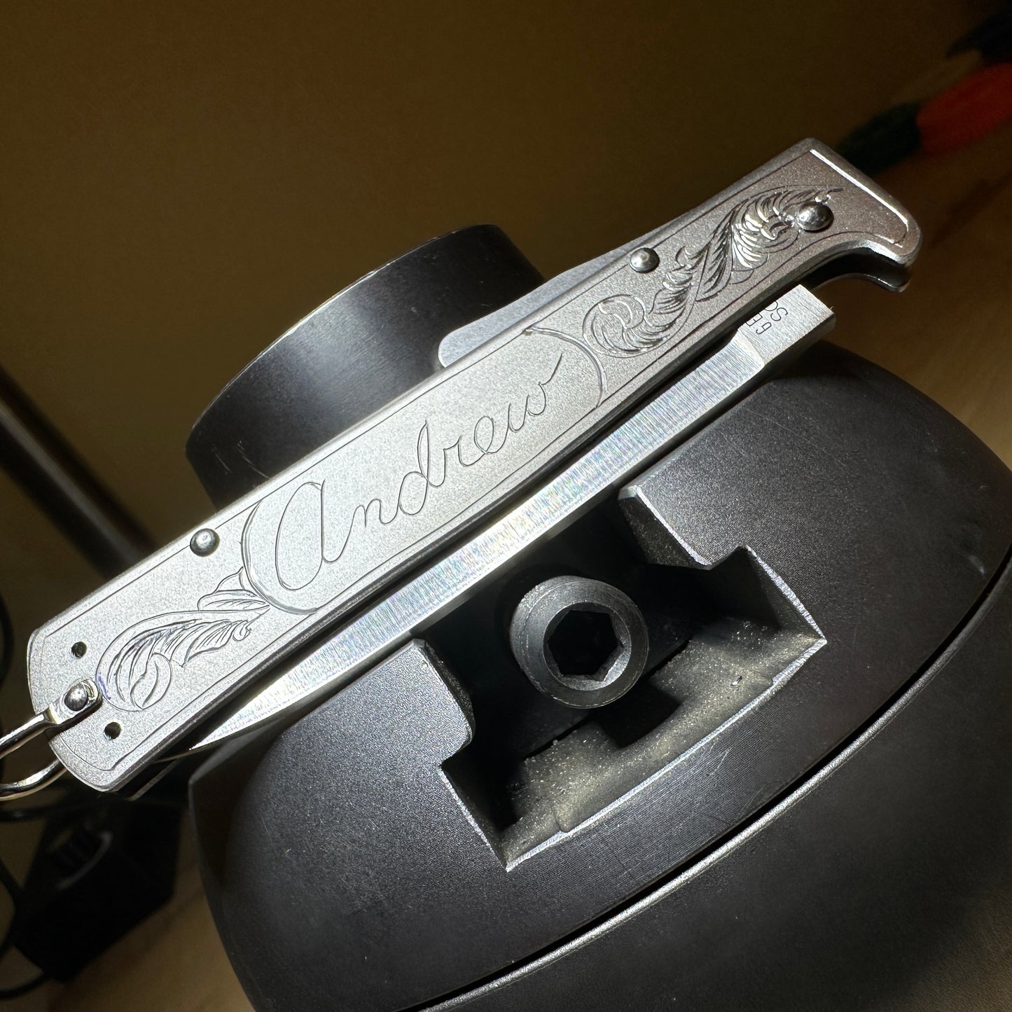 Engraved Mercator Knife