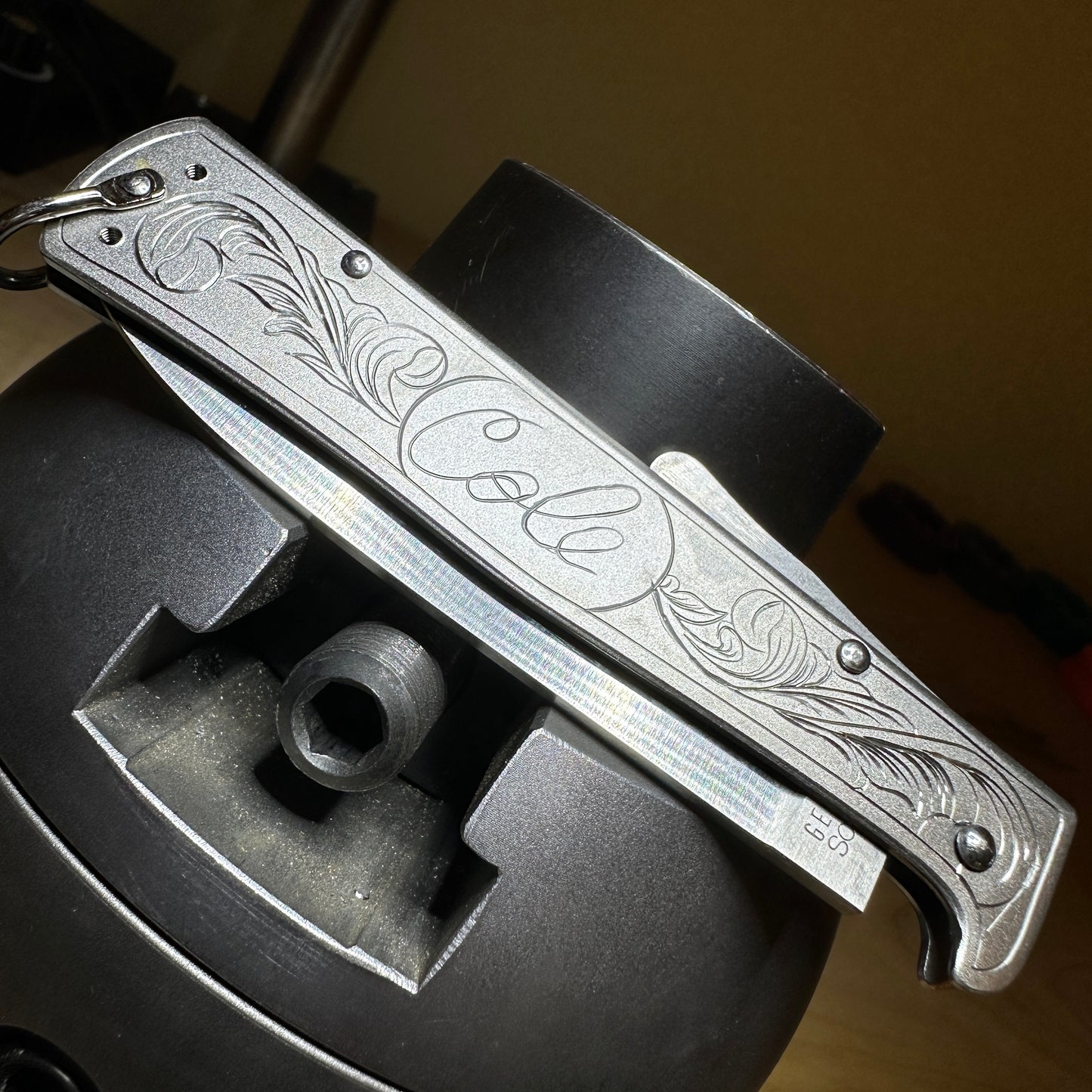 Engraved Mercator Knife