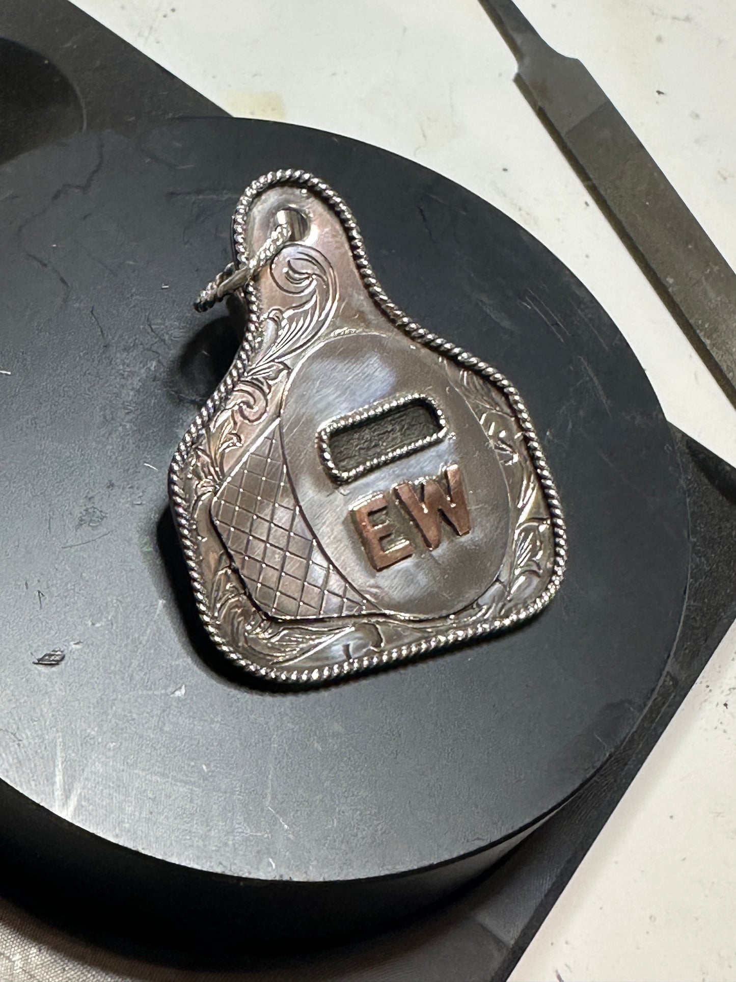 Welders Helmet Cattle Tag